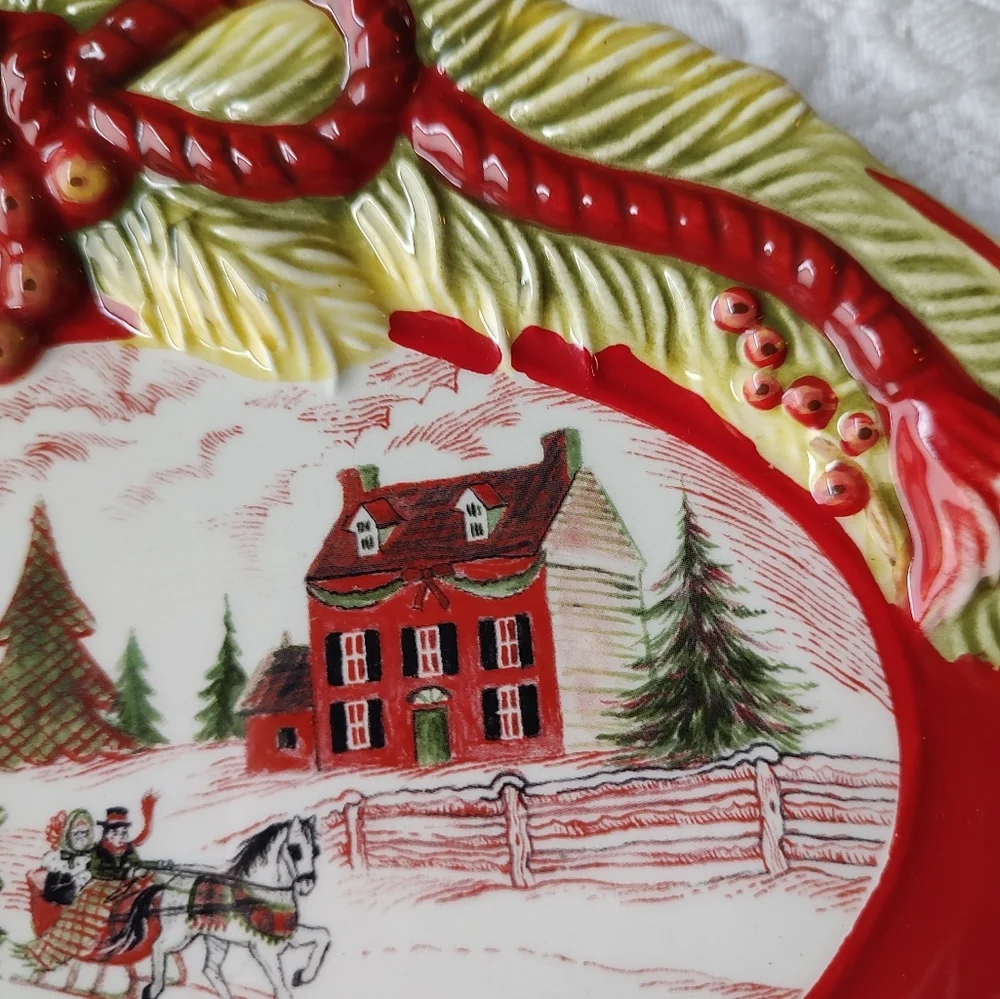 Two (2) Fitz And Floyd Holiday Trays